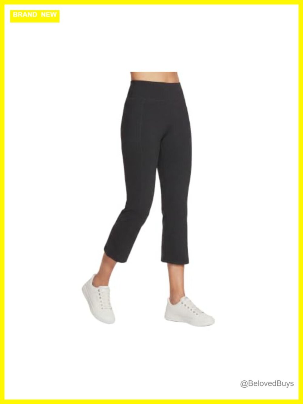 High Waisted Crop Active Pants 4-Way Stretch Moisture Wicking UPF 40+